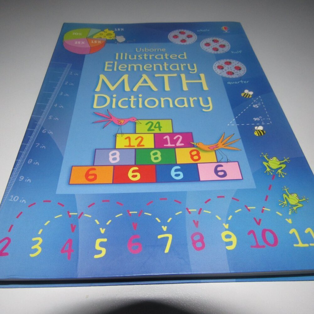 Usborne Color Illustrated ELEMENTARY MATH DICTIONARY Book~MATH FUN!
